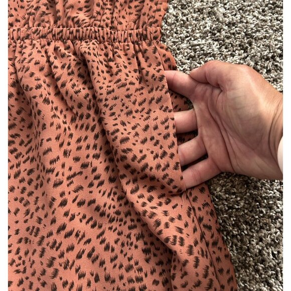 Rust Animal Print Romper NWT Size Medium - Picture 4 of 9